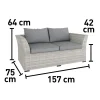Salotto da giardino Hopevale Set Lounge in rattan 6 posti