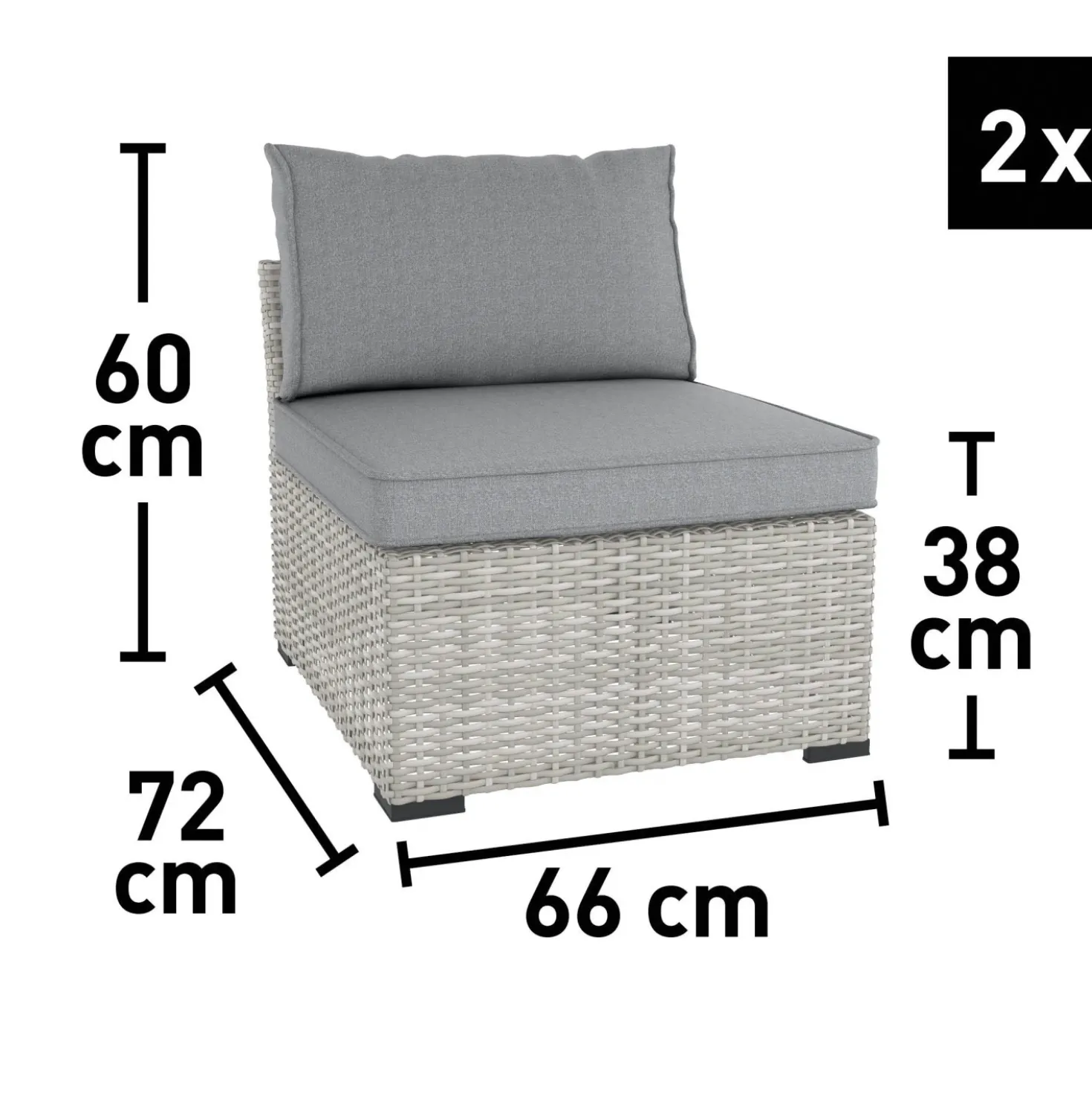 Salotto da giardino Hopevale Set Lounge in rattan 6 posti