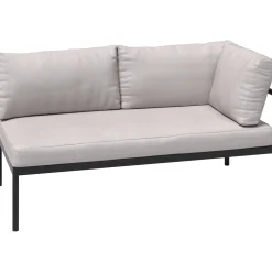 Salotto da giardino Lankin in alluminio con cuscini poliestere beige 3 posti