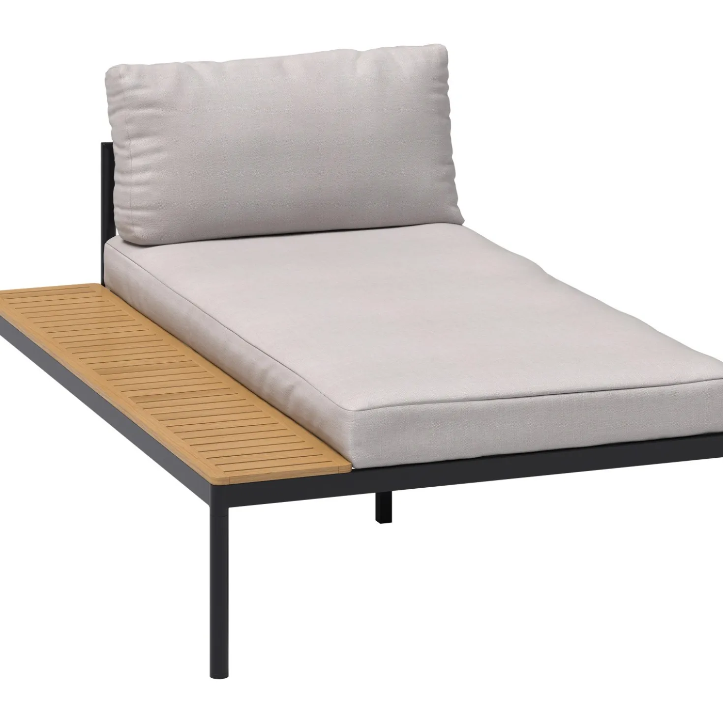 Salotto da giardino Lankin in alluminio con cuscini poliestere beige 3 posti