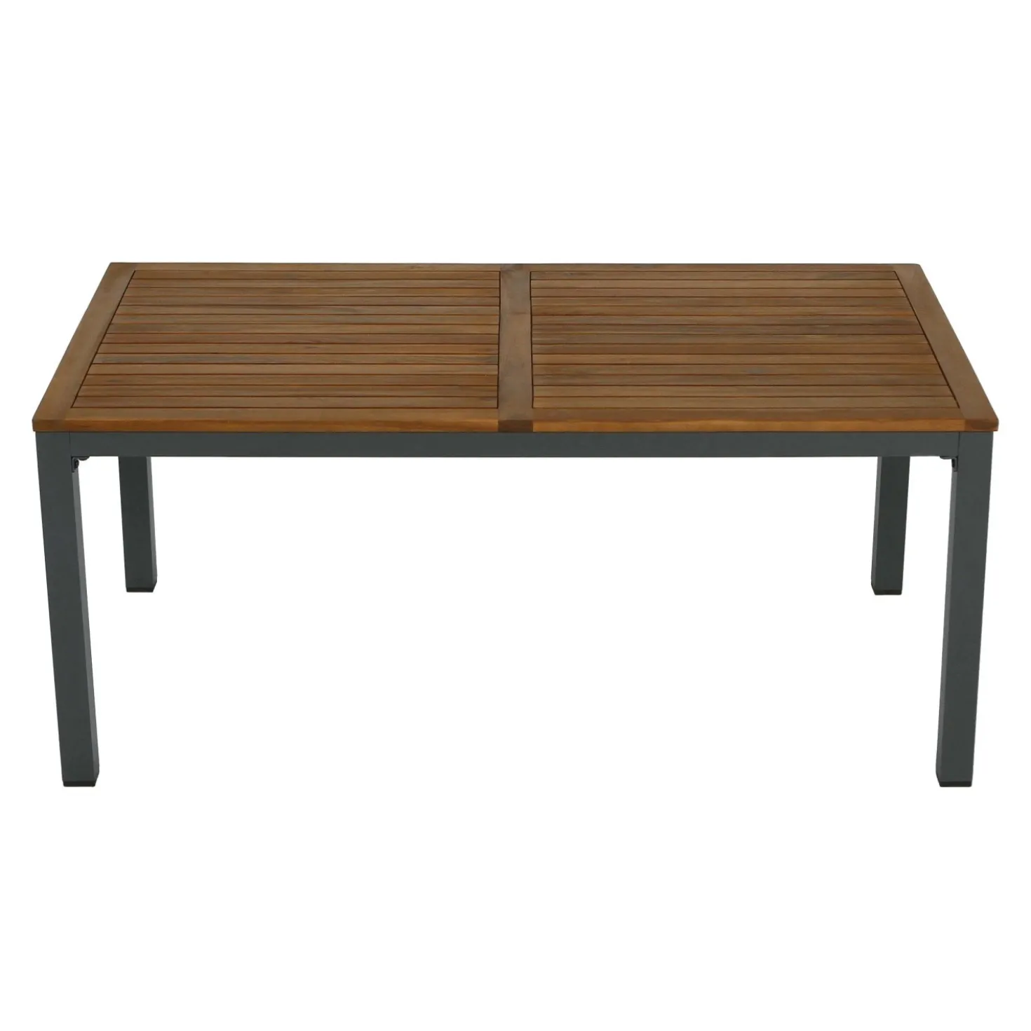 Salotto da giardino Maycroft in legno e alluminio antracite 5 posti