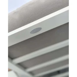 Salotto da giardino Ninfea in alluminio bianco/grigio 4 posti