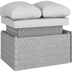 Salotto da giardino Olea in polyrattan sabbia 3 posti