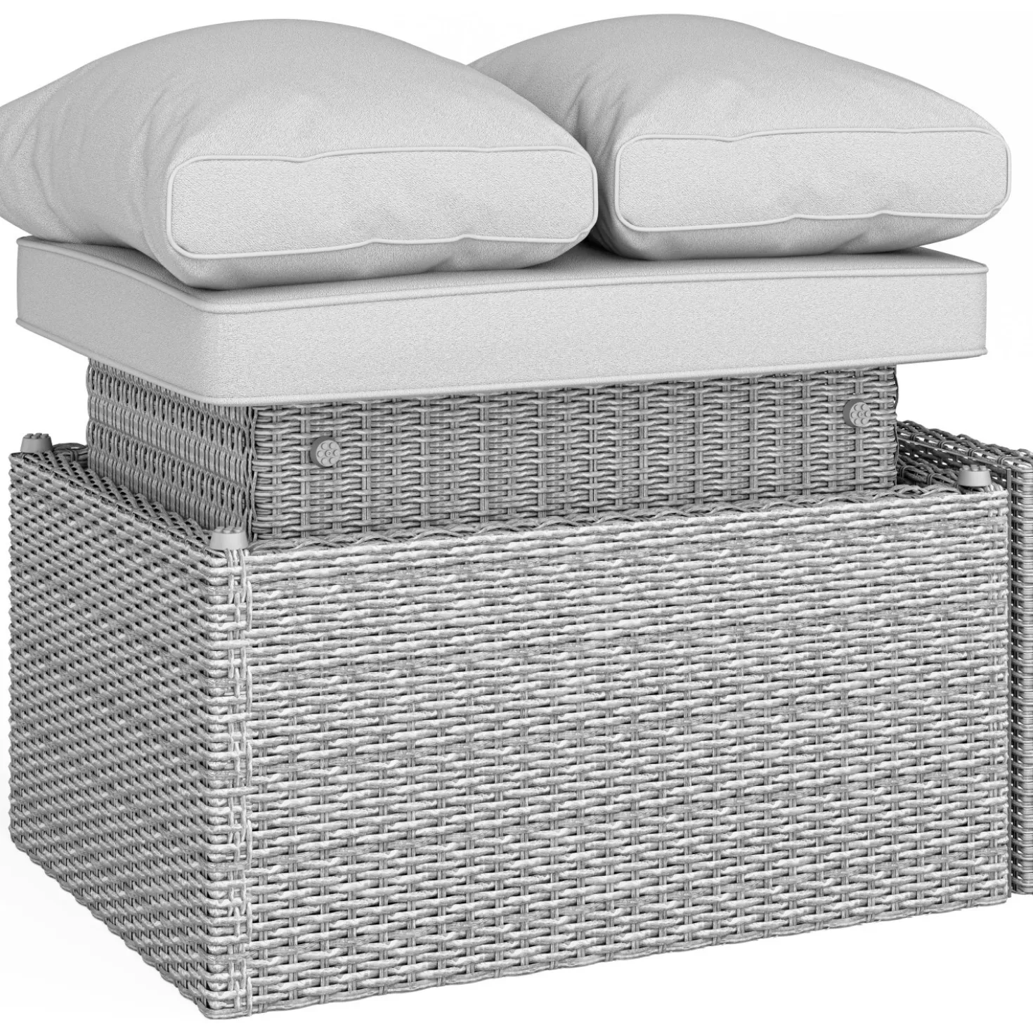Salotto da giardino Olea in polyrattan sabbia 3 posti
