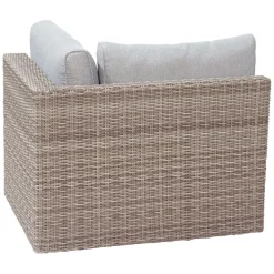 Salotto da giardino Olea in polyrattan sabbia 3 posti
