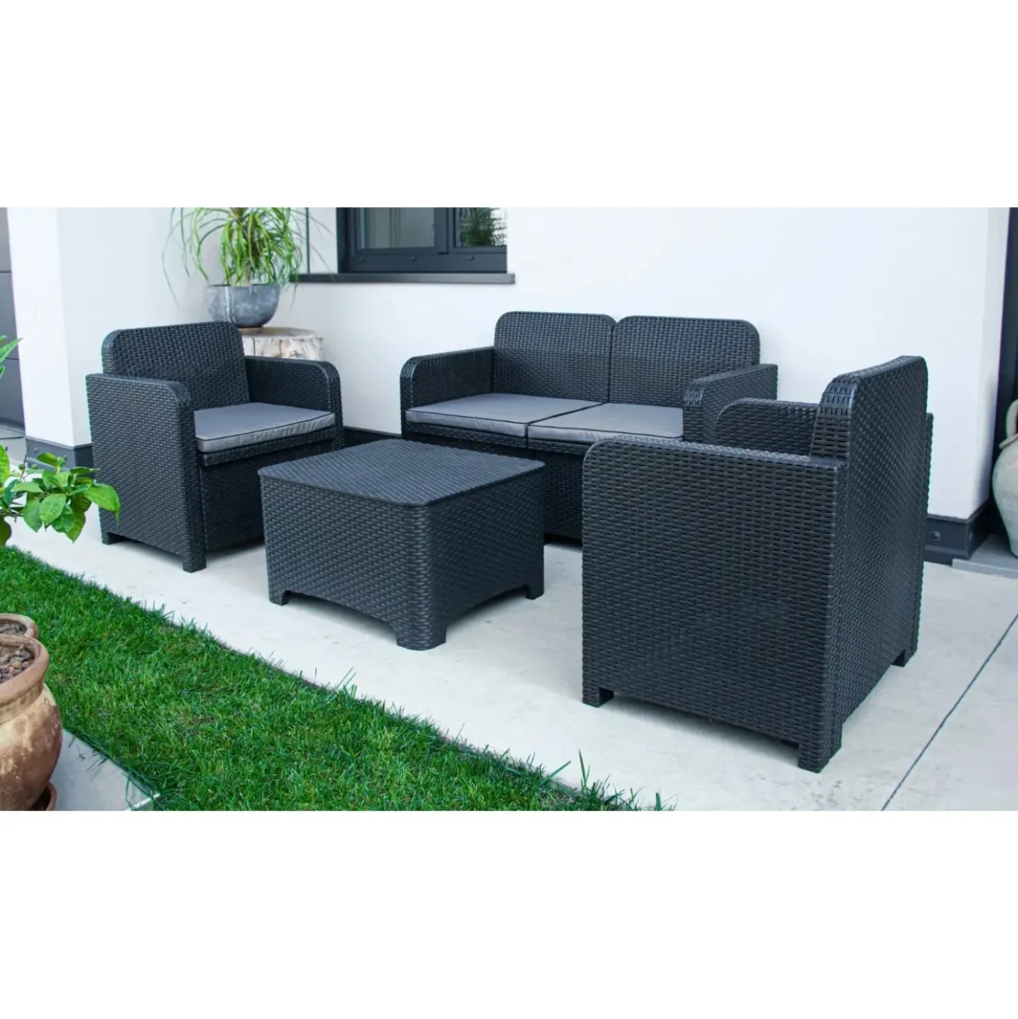 Salotto da giardino Sorrento Luxe in polimerico ecologico 4 posti