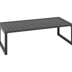 Salotto da giardino Tamworth in allum con cuscini poliestere grigio 4 posti