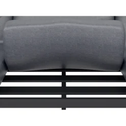Salotto da giardino Tamworth in allum con cuscini poliestere grigio 4 posti