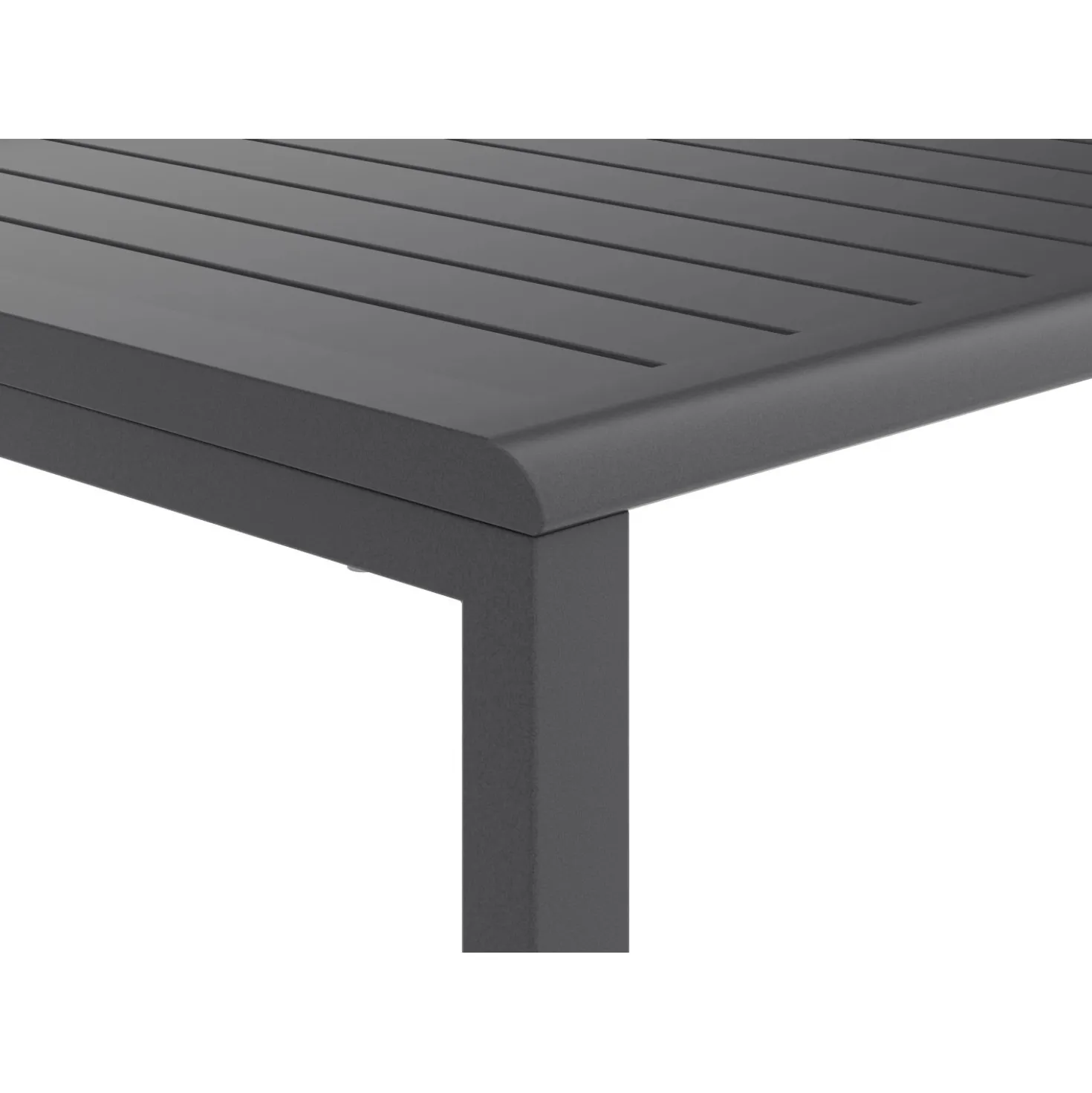 Salotto da giardino Tamworth in allum con cuscini poliestere grigio 4 posti