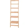 Scaffale a muro in legno di abete 5 ripiani 42x26x132 cm