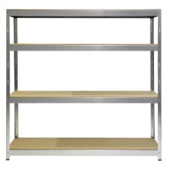 Scaffale in kit legno e metallo 4 piani in FSC 200x70x200 cm
