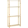 Scaffale in legno 4 ripiani 170x80x30 cm 25 kg/ripiano