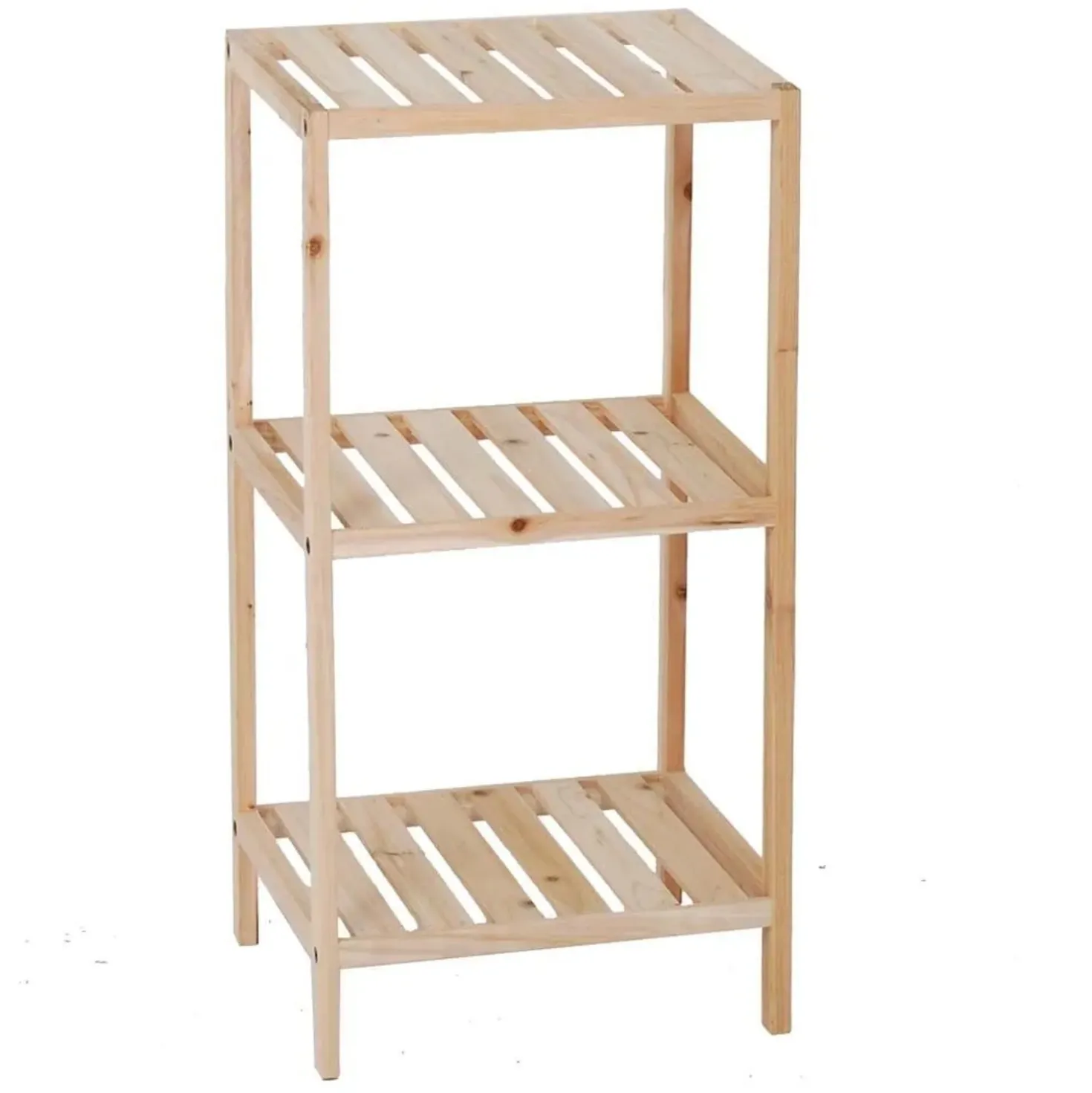 Scaffale in legno di abete 3 ripiani 35x30x70 cm