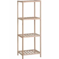 Scaffale in legno di abete 4 ripiani 35x30x100 cm