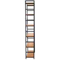 Scaffale in metallo e legno Achille 6 ripiani 60x28x184,5 cm