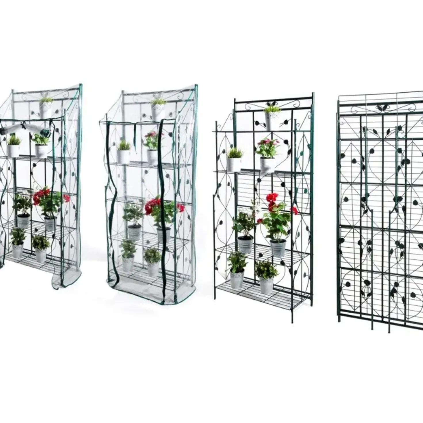 Scaffale in metallo per serre con ripiani rimuovibili 75 cm x 177 cm x 34 cm