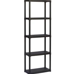 Scaffale in plastica 5 ripiani 60x30x176 cm 30 kg/ripiano