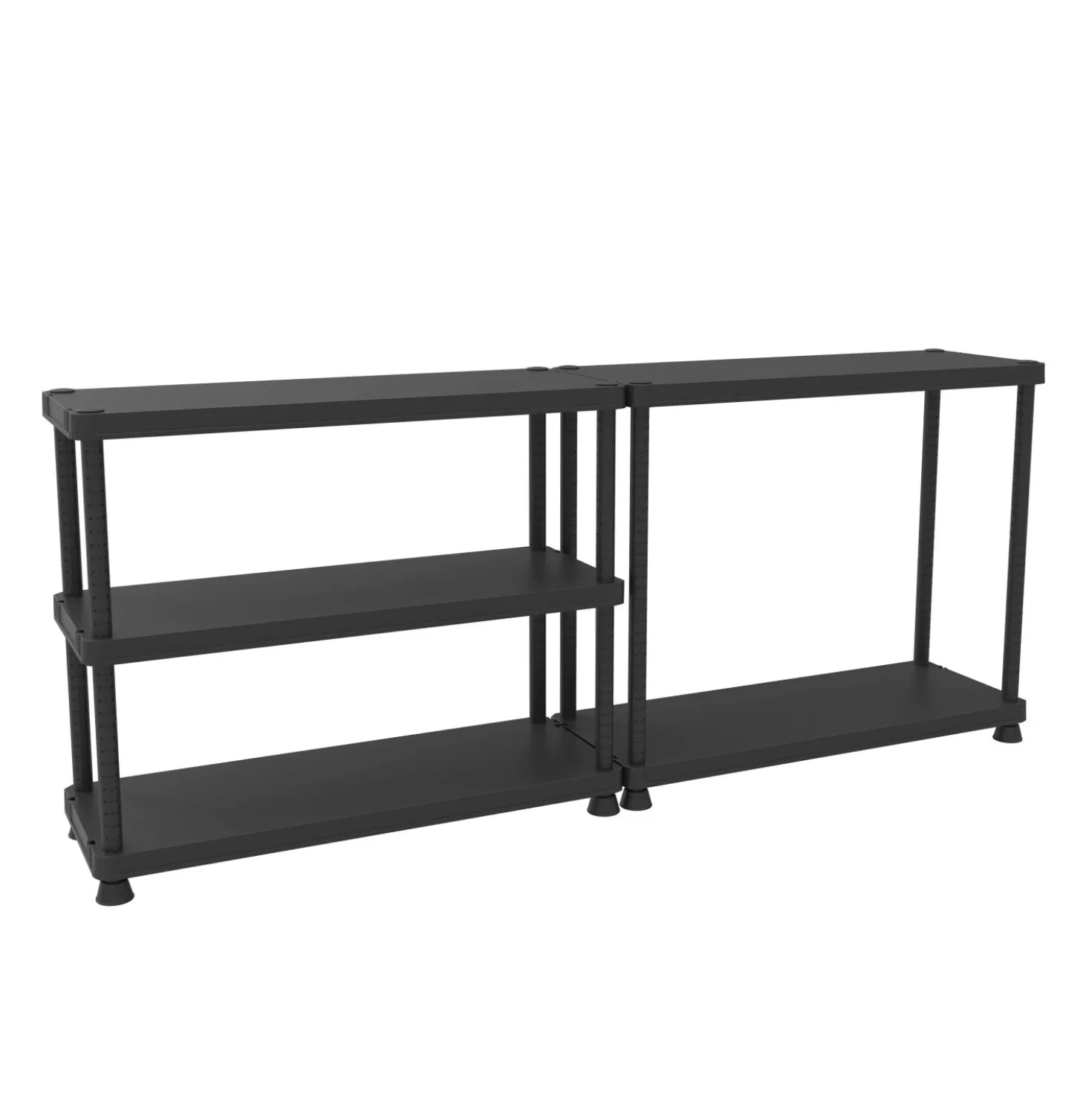 Scaffale in plastica 5 ripiani 120-240x45x187,5-99 cm 70 kg/ripiano