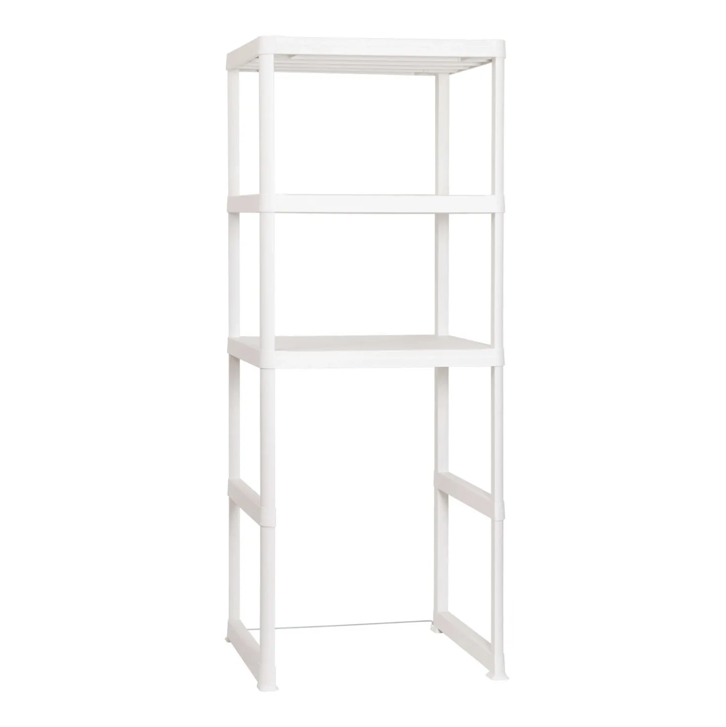 Scaffale lavanderia in plastica 2 ripiani 75x57xH187 cm