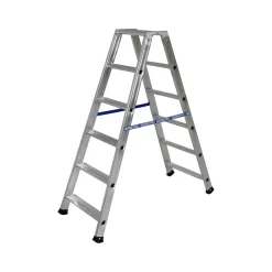 Scala a doppia salita professionale in alluminio Gierre 6 gradini P max 150 kg