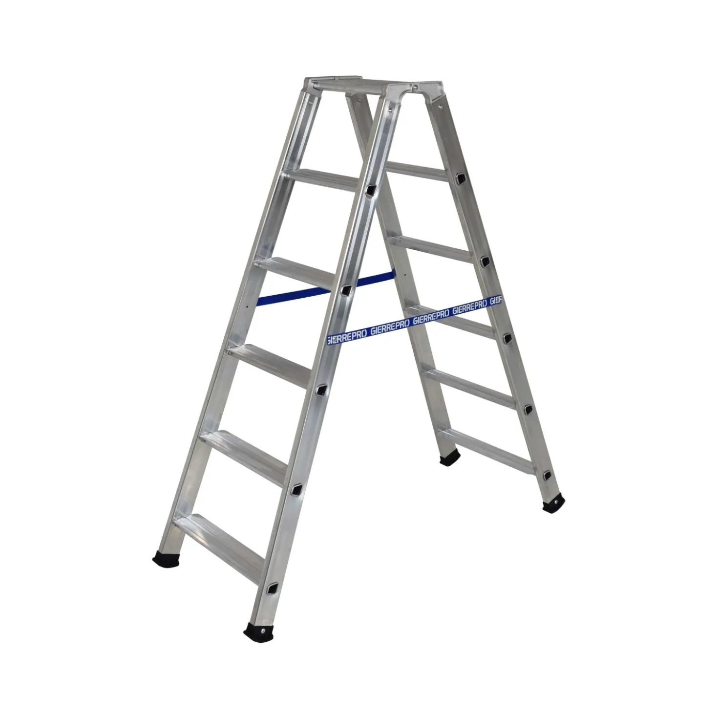 Scala a doppia salita professionale in alluminio Gierre 6 gradini P max 150 kg