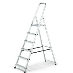Scala casalinga in alluminio 6 gradini p/max 125 kg