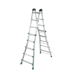 Scala in alluminio 5+5 pioli marchio "Selecta", portata 125kg