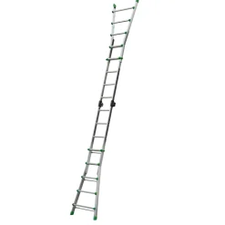 Scala in alluminio 5+5 pioli marchio "Selecta", portata 125kg