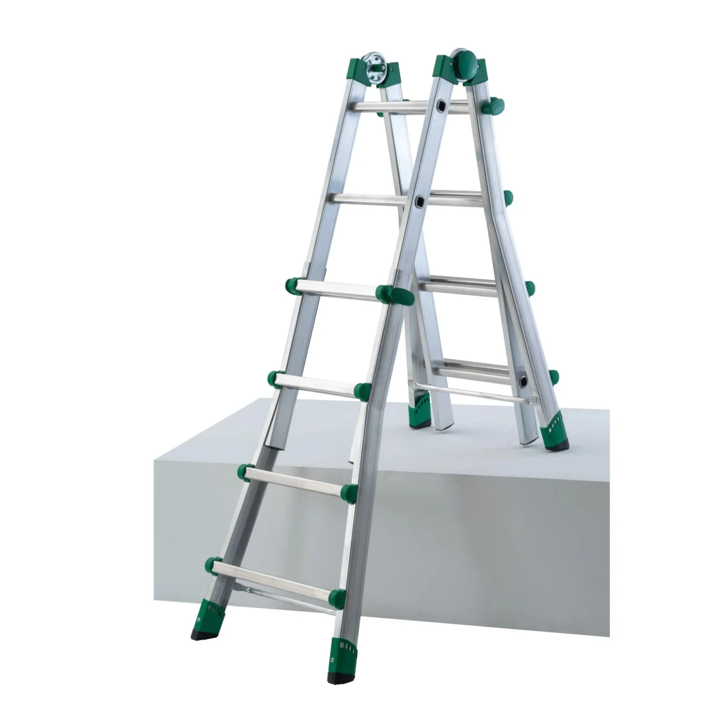 Scala telescopica in alluminio multif Gierre Selecta 4+4 gradini P max 150 kg