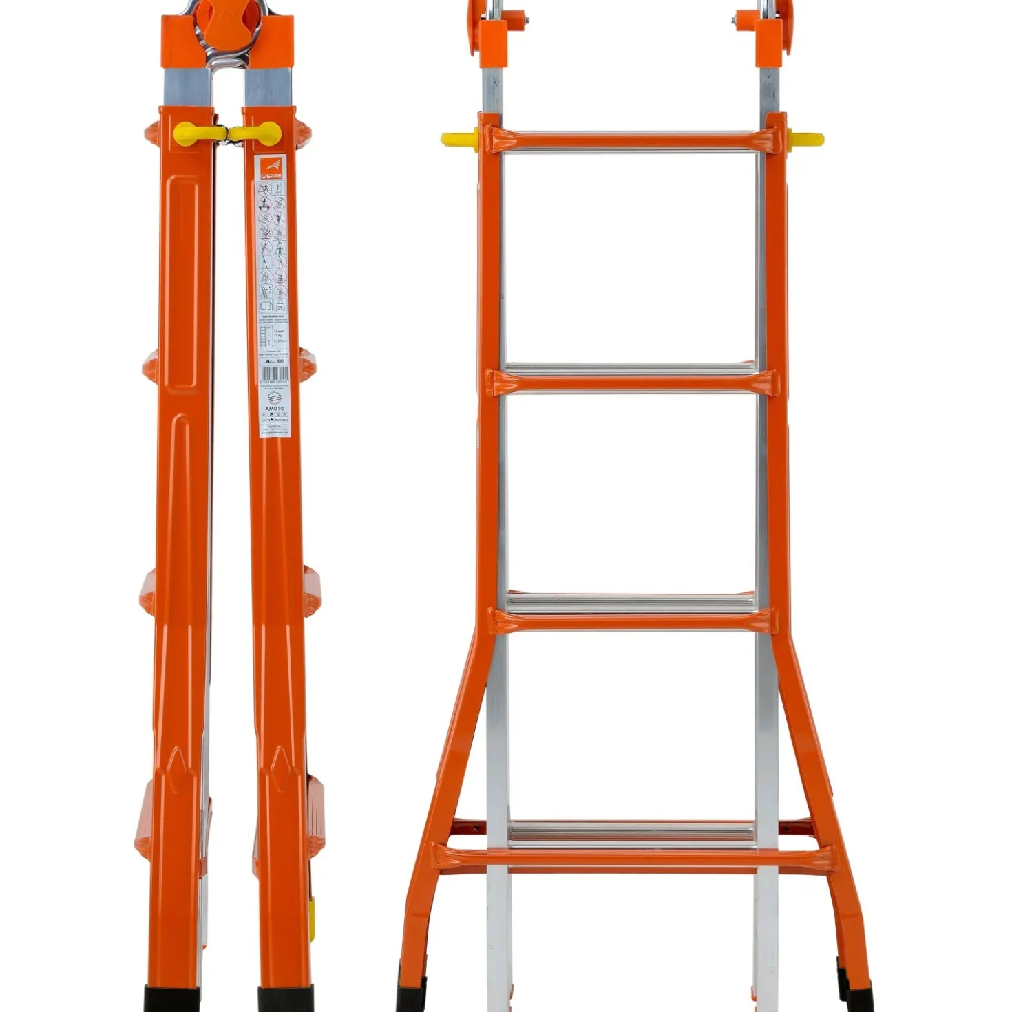 Scala telescopica in alluminio multif Peppina MIX 4+4 gradini p. max 100 kg