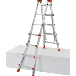 Scala telescopica in alluminio Peppina ALU 4+4 gradini P max 100 kg