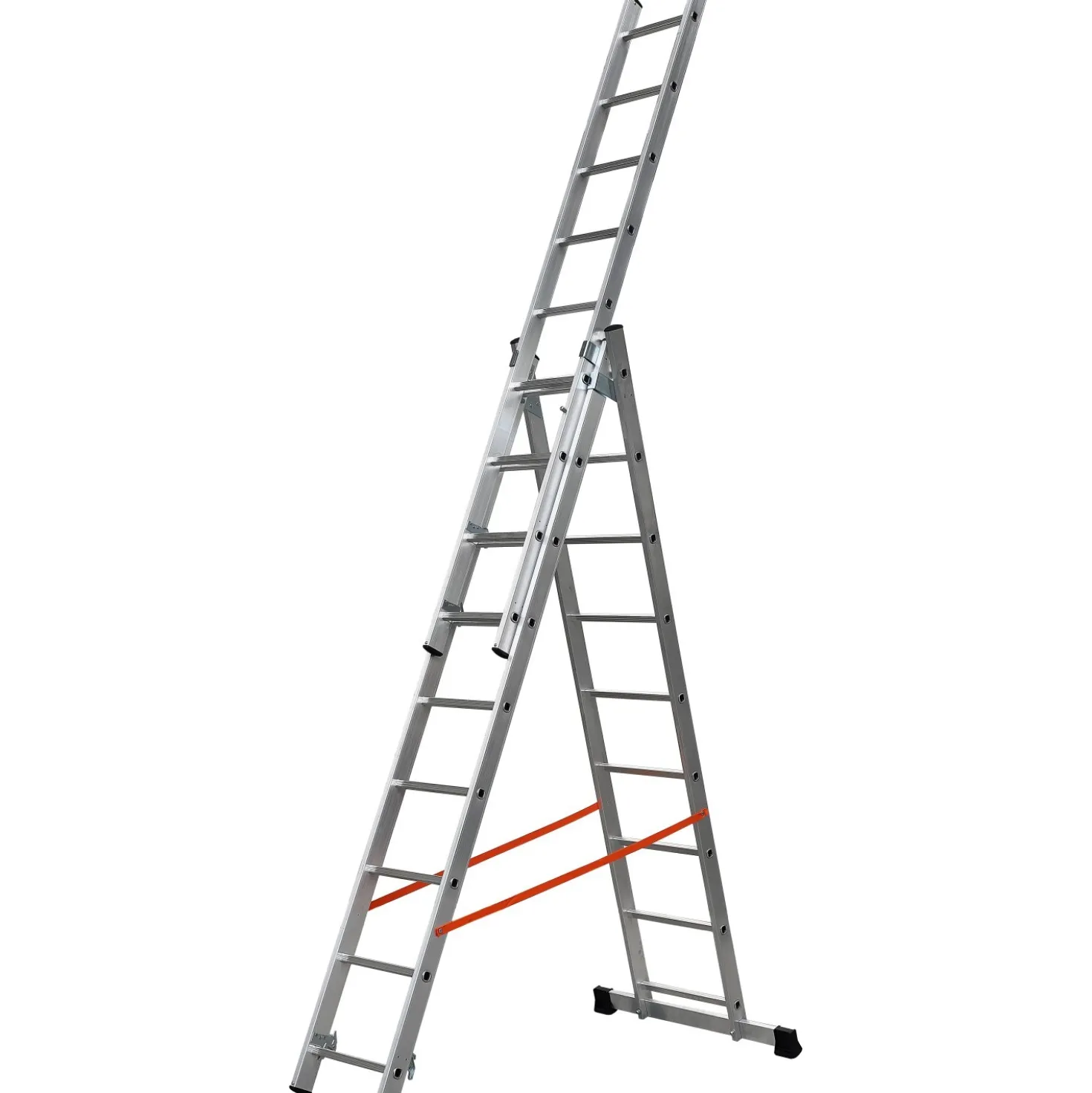 Scala trasformabile in alluminio Modula tripla 3x9 gradini P max 150 kg