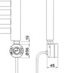Scaldasalviette digitale programmabile 500x770 mm