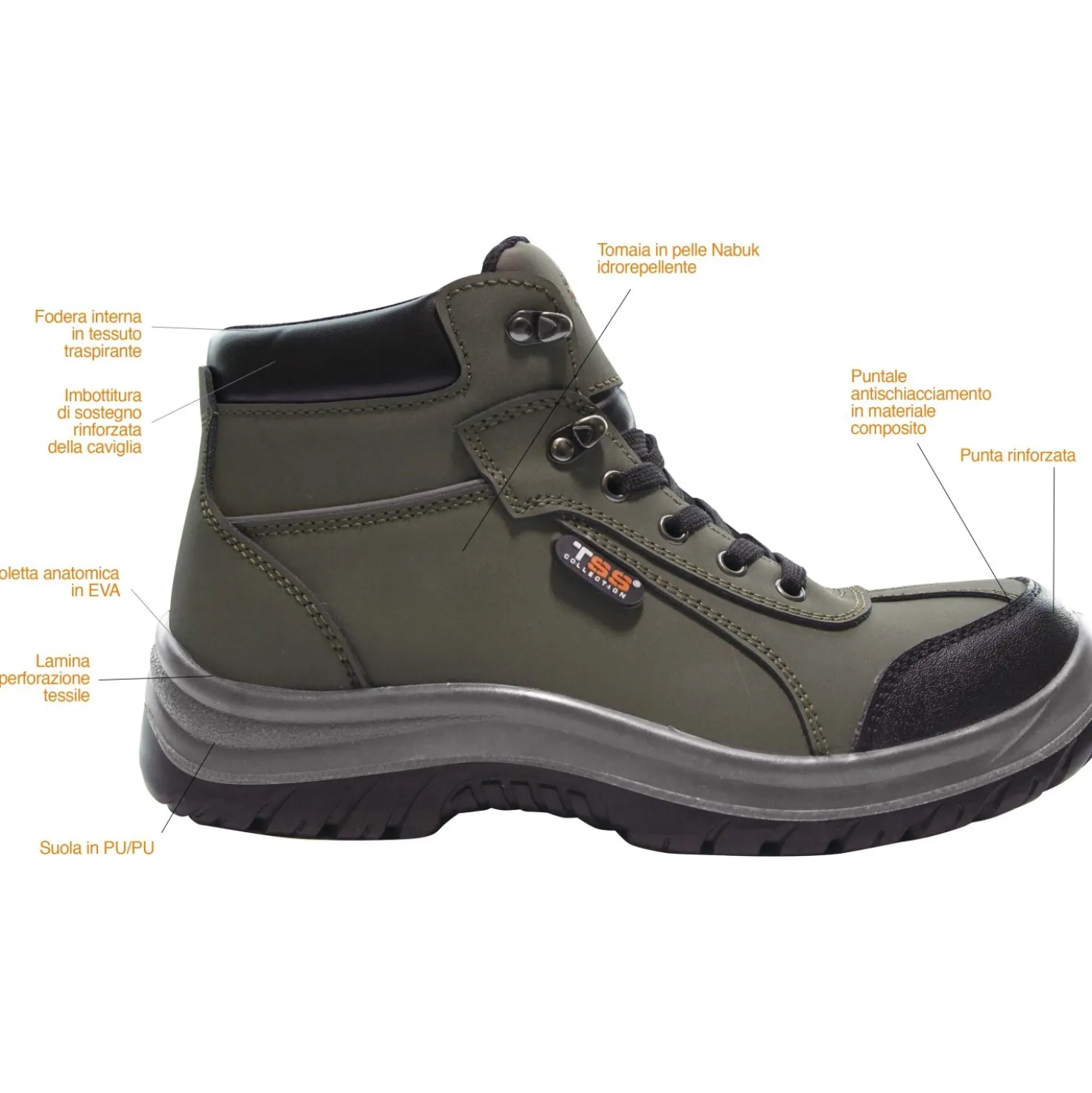 Scarpa antinfortunistica Grand Canyon S3 verde scuro tg 37