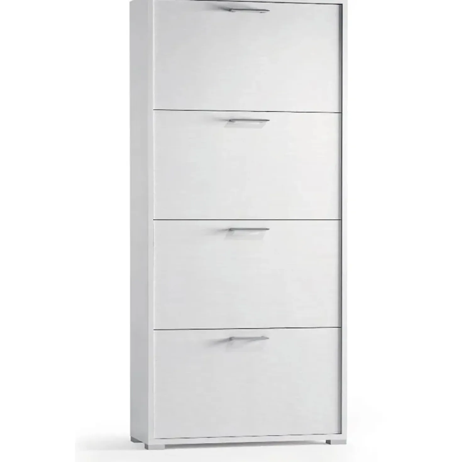 Scarpiera 4 ante doppia profondità max 24 paia 147x67x28 cm bianco