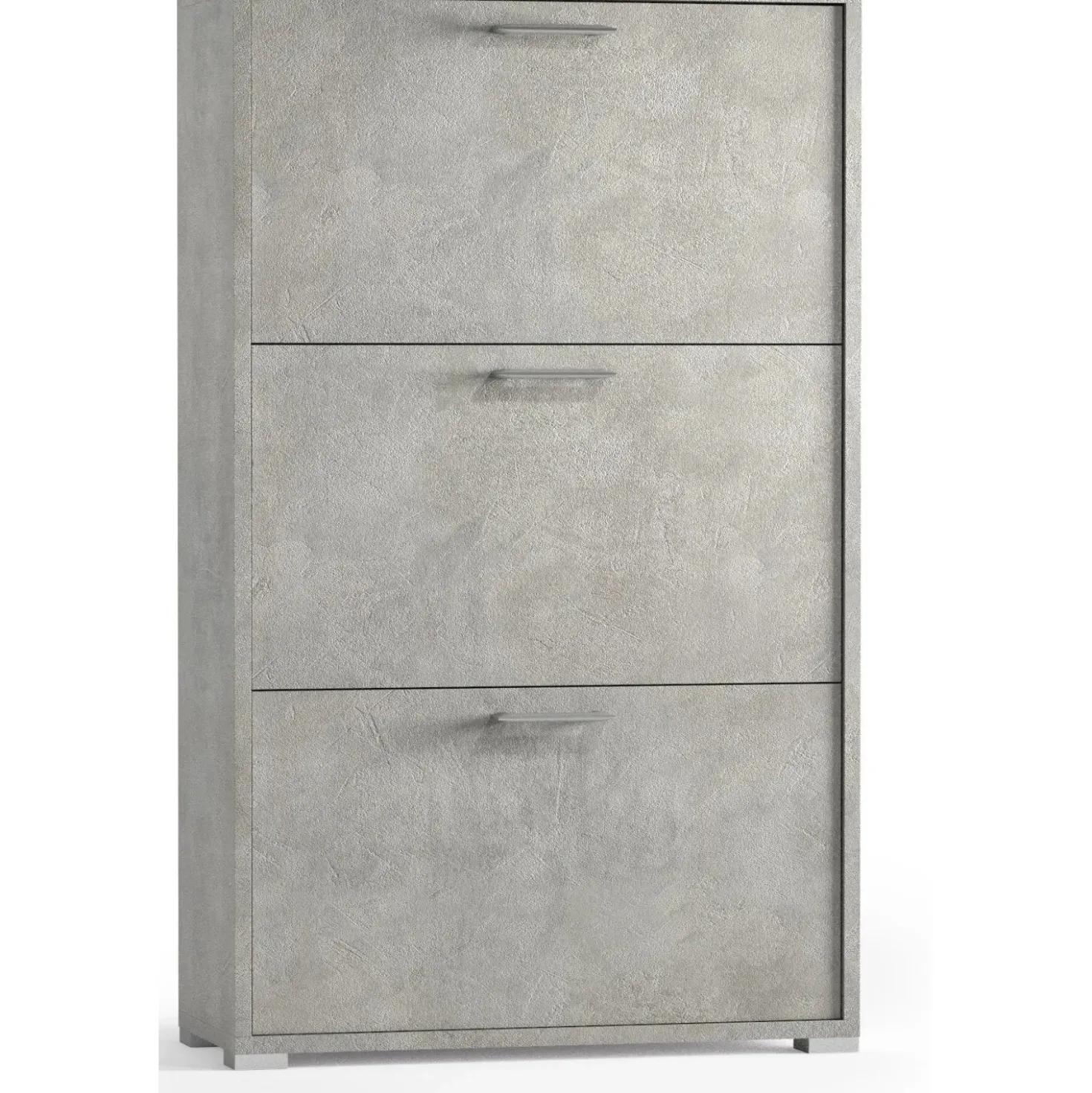 Scarpiera 3 ante doppia profondità max 18 paia 112x67x28 cm cemento