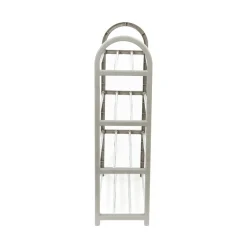 Scarpiera 4 livelli in metallo e plastica 49,5x18,4xH65 cm
