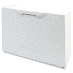 Scarpiera componibile in polipropilene rattan 51x17,3x40,1 cm bianco