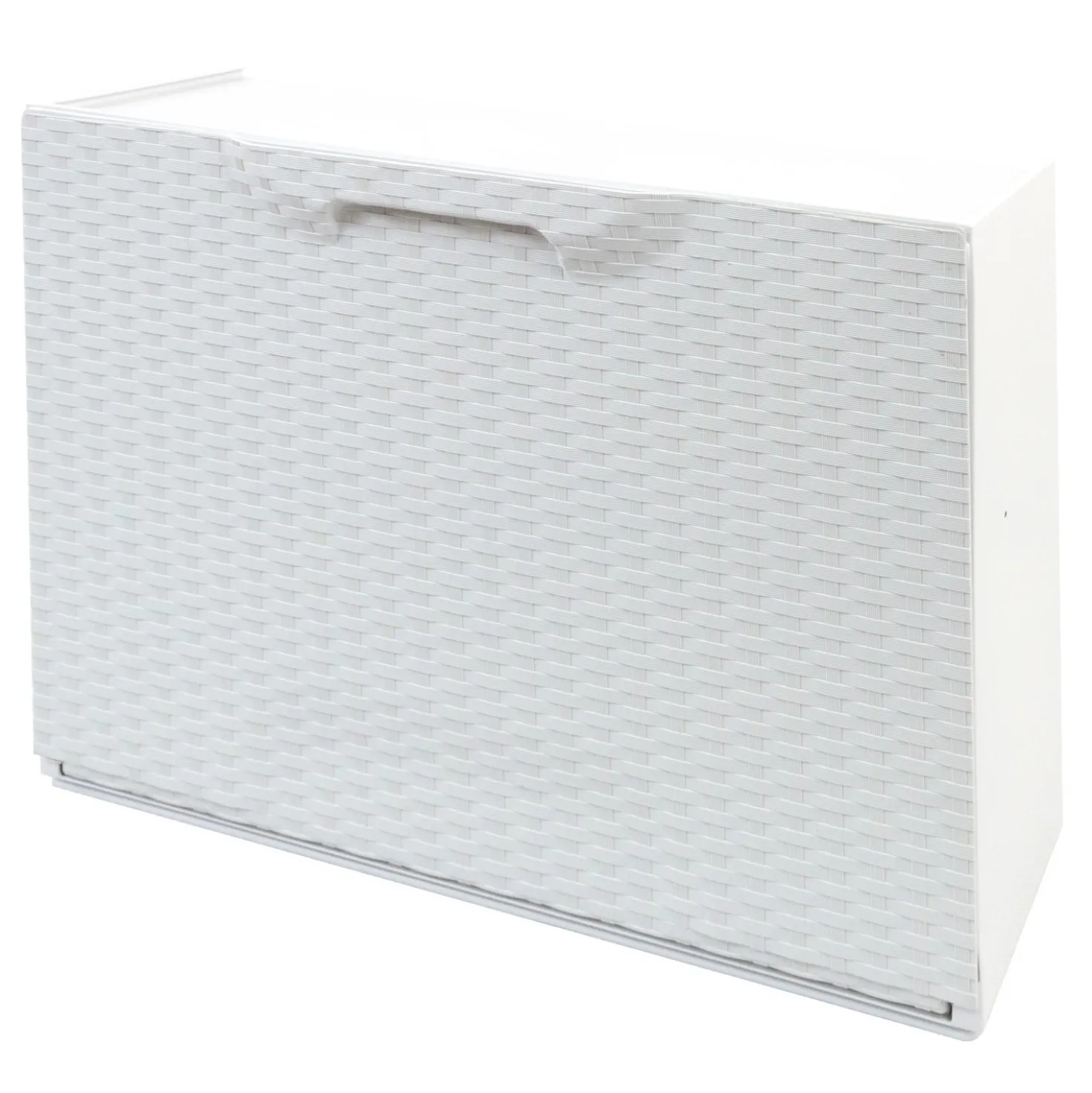 Scarpiera componibile in polipropilene rattan 51x17,3x40,1 cm bianco