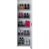 Scarpiera con specchio 5 contenitori max 10 paia 179x50x19 cm bianco