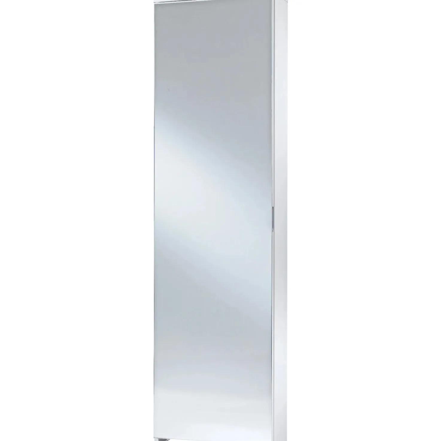 Scarpiera con specchio 5 contenitori max 10 paia 179x50x19 cm bianco