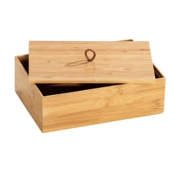 Scatola con coperchio Terra bambù FSC