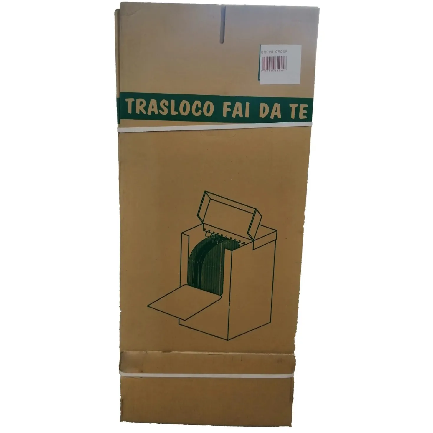Scatola di cartone porta abiti con asta 50x50x120 cm