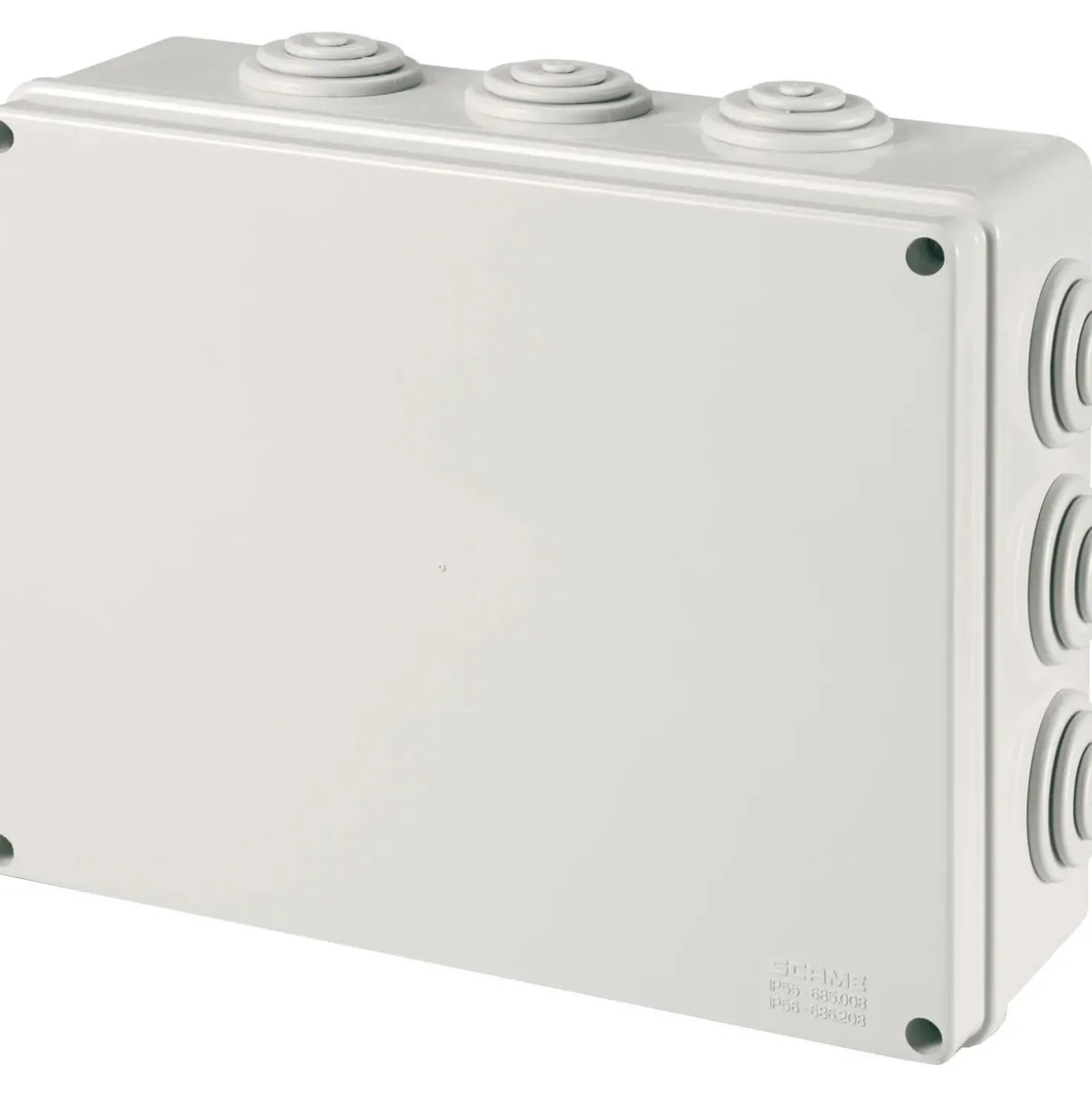 Scatola di derivazione da parete con passacavi 300 x 220 x 120 mm IP55 grigia