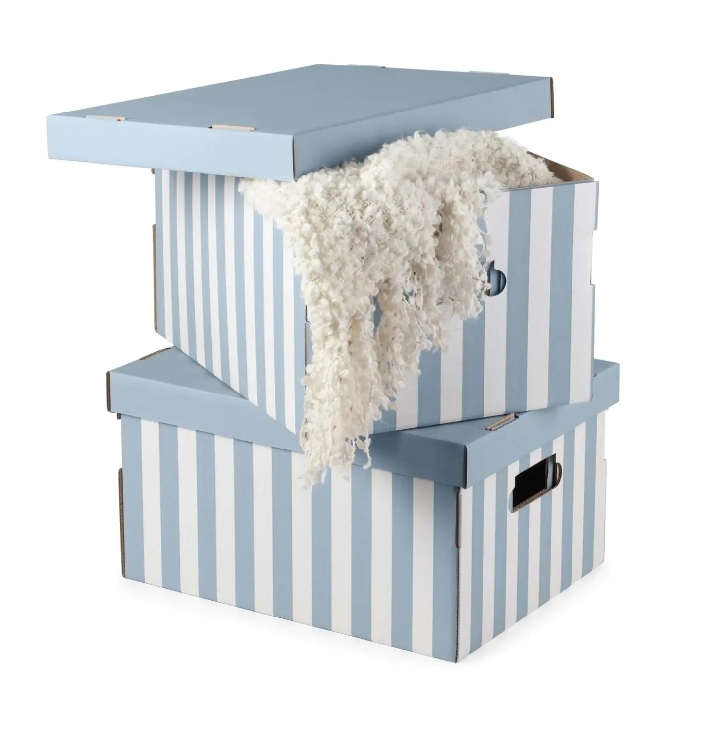Scatole in cartone Shirt set 2 azzurro 40x31x21 cm