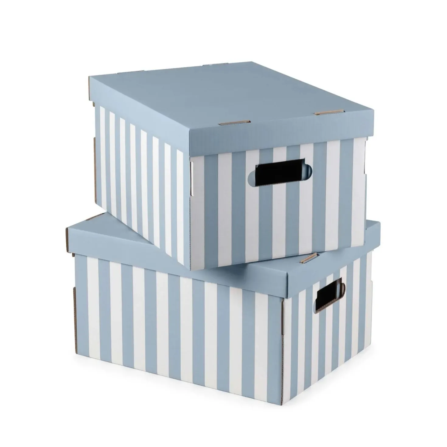 Scatole in cartone Shirt set 2 azzurro 40x31x21 cm