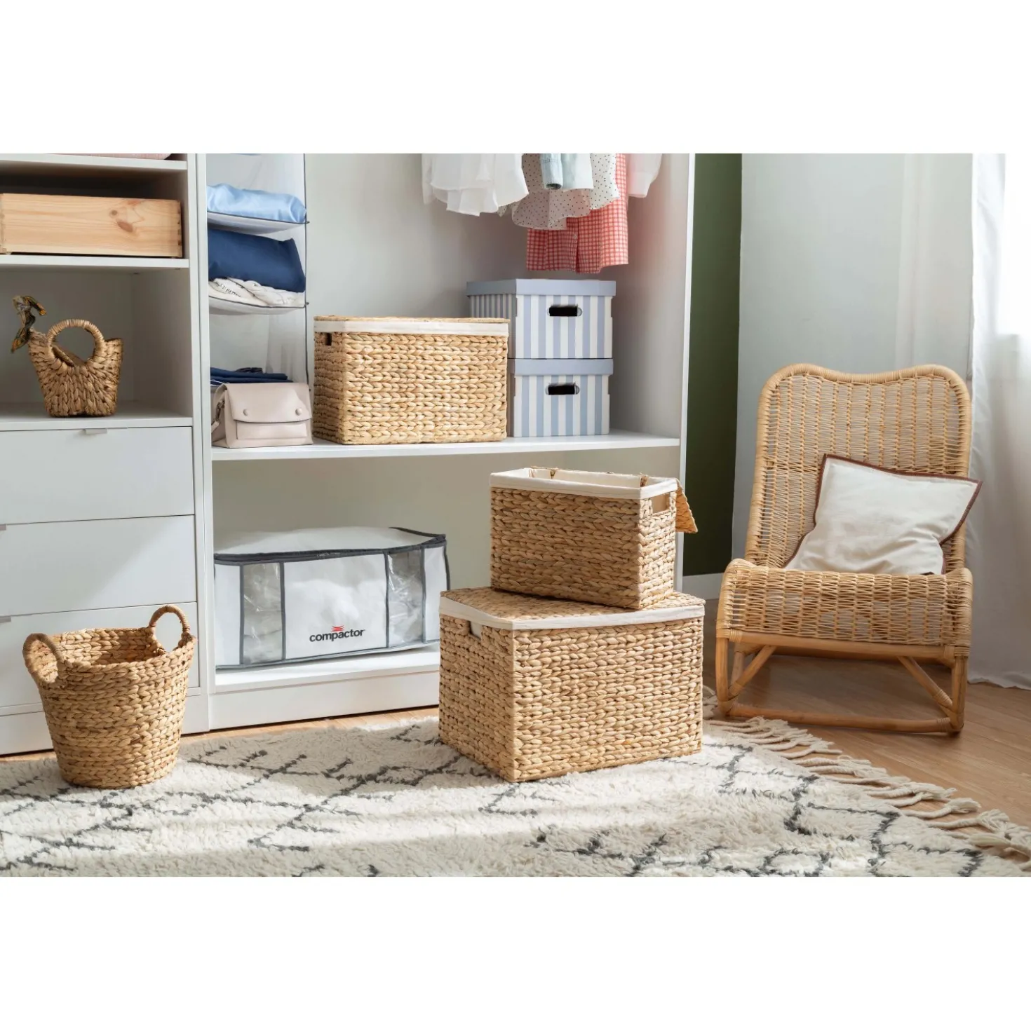 Scatole in cartone Shirt set 2 azzurro 40x31x21 cm