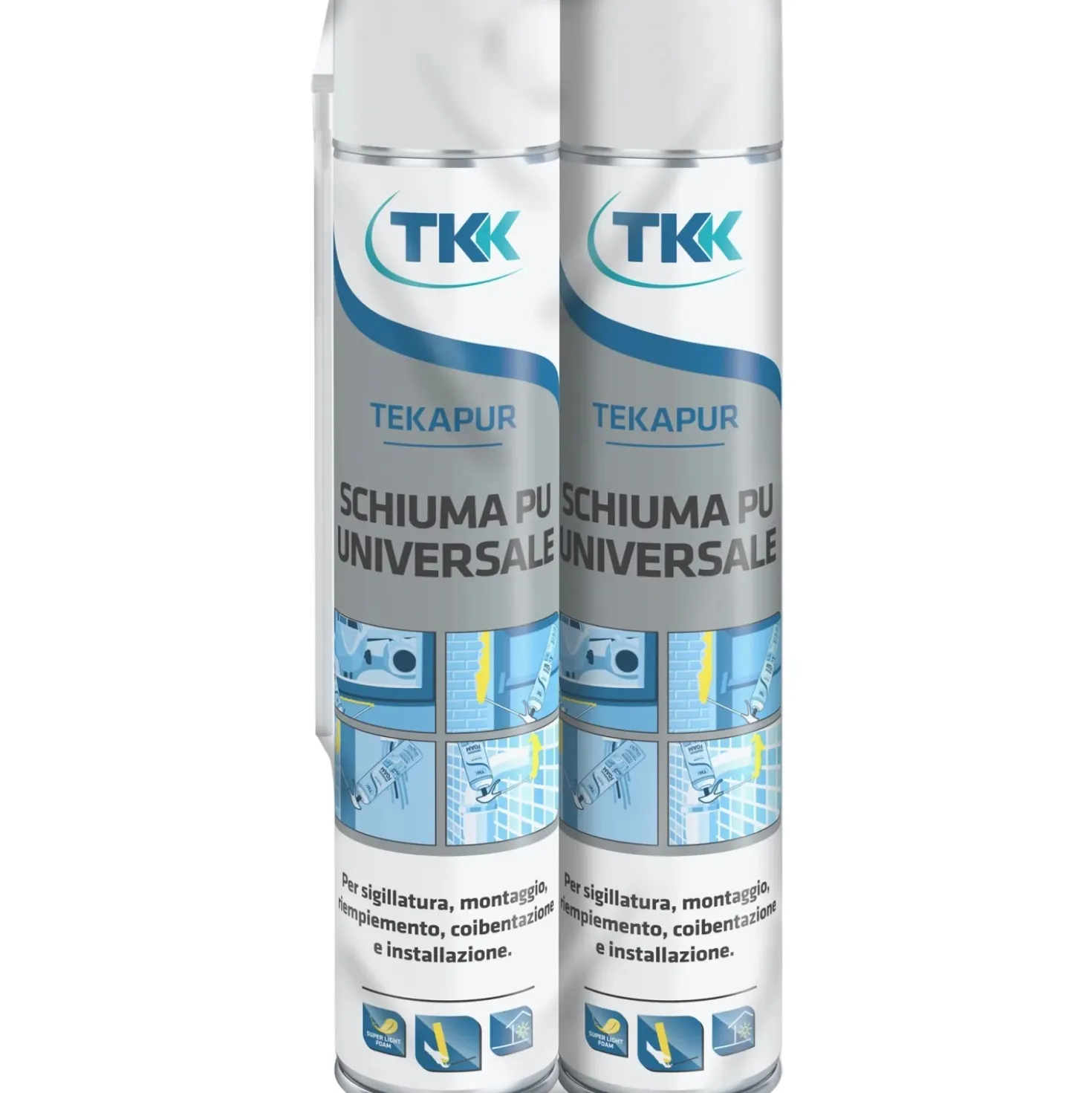 Schiuma poliuretanica manuale Tekapur 750 g 2 pz