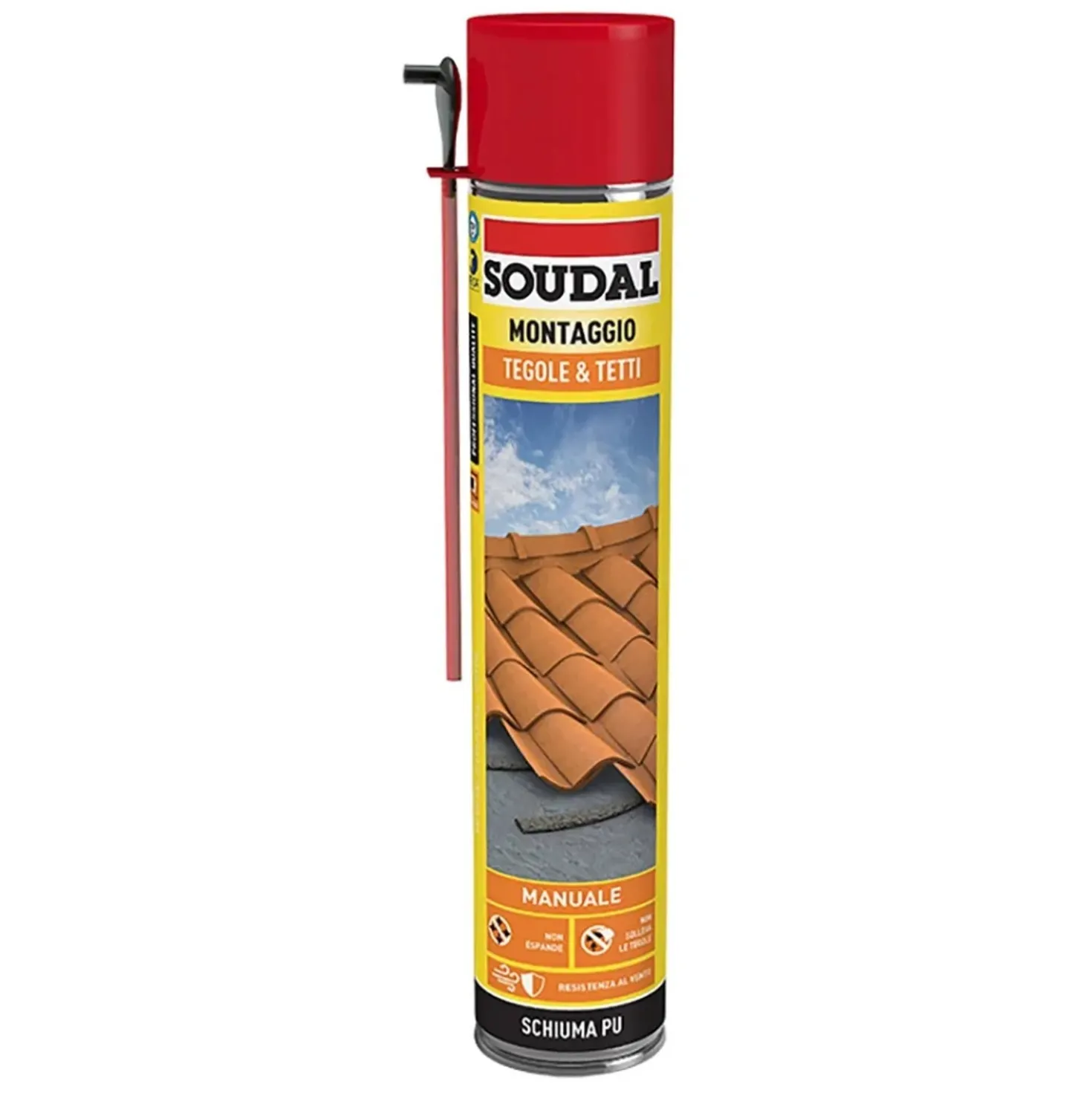 Schiuma poliuretanica montaggio tegole e tetti manuale 750 ml
