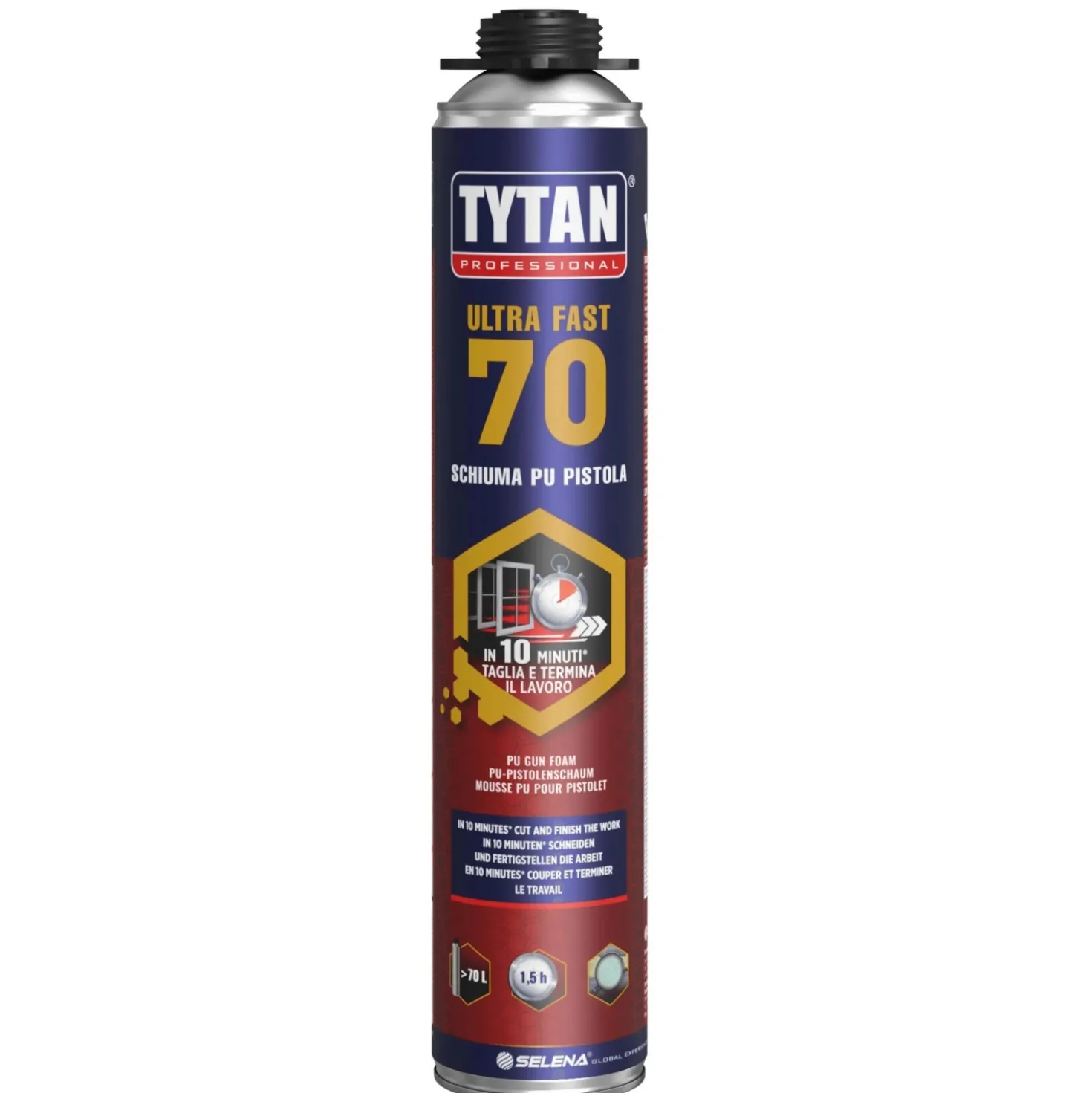 Schiuma poliuretanica Ultra Fast 70 Tytan 870 ml